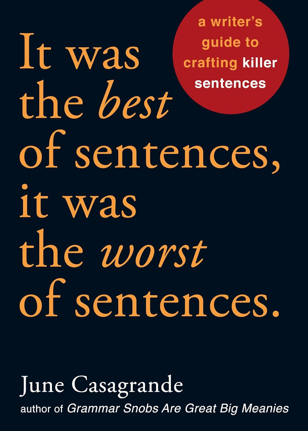 It Was the Best of Sentences, It Was the Worst of Sentences: A Writer's Guide to Crafting Killer Sentences cover